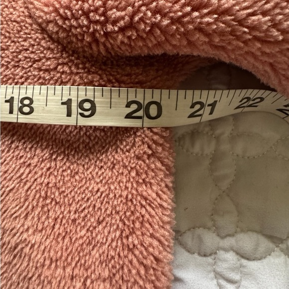 Madewell Dusty Pink Sherpa Pullover Quarter Zip Pullover Zip Pockets Size Small - Picture 11 of 15